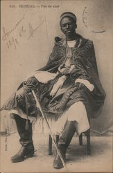 233. Senegel - A chieftain's son Senegal Africa Postcard Postcard Postcard