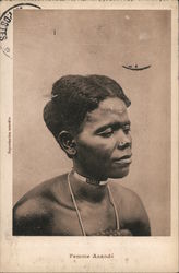 Femme Azande Belgian Congo Africa Postcard Postcard Postcard