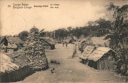 Un Village - Een Dorp Stanley Falls, Belgian Congo Africa Postcard Postcard Postcard