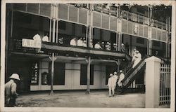 Officials at A.B.C building Postcard