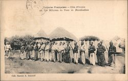 French Colony - the Bondoukou postal militia Ivory Coast Africa Postcard Postcard Postcard