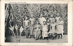 Colonies Francaises, Cote D'Ivore, Une equipe de piroguiers Postcard