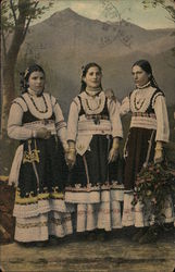 Young ladies in traditional dress Bulgaria Postcard Postcard Postcard