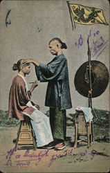 Chinese Barber China Postcard Postcard Postcard