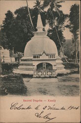 Sacred Dagoba Kandy, Sri Lanka Southeast Asia Postcard Postcard Postcard