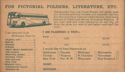 Greyhound Lines Trip Planning Guide Postcard