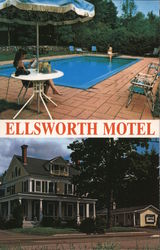 Ellsworth Motel Maine Postcard Postcard Postcard