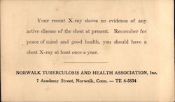 Norwalk Tuberculosis and Health, Inc. Postcard