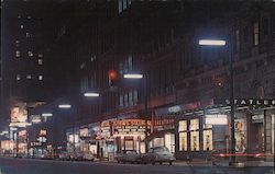 Hotel Statler at Night Postcard