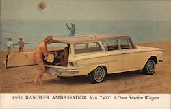 1962 Rambler Ambassador V-8 "400" 5-Door Station Wagon Cars Postcard Postcard Postcard