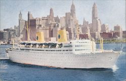 Swedish American Line - Gothenburg Direct New York Postcard