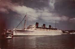 Cruise Ship in Harbor Cruise Ships Postcard Postcard Postcard