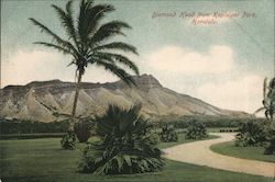 Diamond Head from Kapiolani Park Postcard