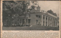 Mount Vernon, Washington's Home Postcard