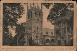 The University of the South, Breslin Tower, Library and Walsh Memorial Hall Sewanee, TN Postcard Postcard Postcard