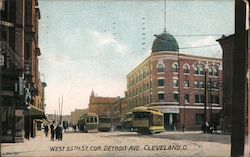 West 25th St. Cor. Detroit Ave Postcard