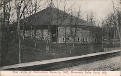 Rear View of Auditorium, Capacity 5000 Mountain Lake Park, MD Postcard Postcard Postcard