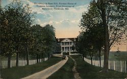 Driveway to Rose Hill, Former Home of Thomas Johnson, First Governor of Maryland Postcard