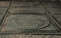 Plate commemorating the signing of the Mecklenburg Declaration of Independence, Center of Public Square, Charlotte, N.C. North C Postcard