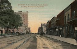 View of Trade Street, Looking East from Poplar St. Charlotte, NC Postcard Postcard Postcard