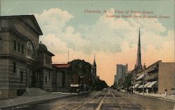 View of Trvon Street, Looking South From Seventh Street Charlotte, NC Postcard Postcard Postcard