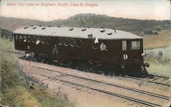 Motor Car used on Southern Pacific Lines in Oregon Trains, Railroad Postcard Postcard Postcard