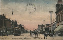 Washington Street Looking West Postcard