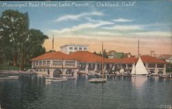 Municipal Boat House, Lake Merritt Postcard