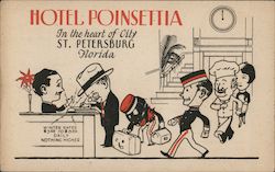 Hotel Poinsettia - In the Heart of City St. Petersburg Florida Postcard Postcard Postcard