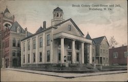 Brook County Courthouse and Jail Postcard