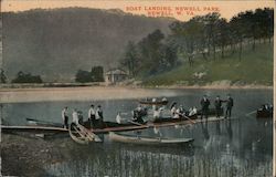 Boat Landing, Newell Park West Virginia Postcard Postcard Postcard