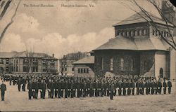 The School Battalion - Hampton Institute Postcard