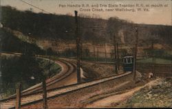 Pan Handle R.R. and Trie State Traction R.R. at Mouth of Cross Creek Near Postcard