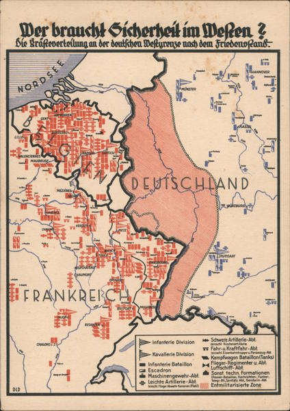 WWII German Map Nazi Germany Postcard