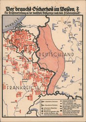 WWII German Map Postcard