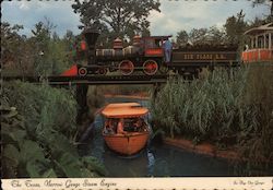 The Texas Narrow Gauge Steam Engine, Six Flags Over Georgia Amusement Parks Postcard Postcard Postcard