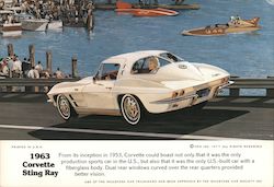 1963 Corvette Sting Ray (1977 Card) Cars Postcard Postcard Postcard