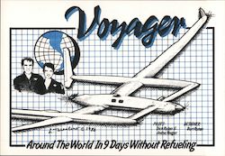 Rutan Voyager Flight, 1986 Aviators Postcard Postcard Postcard