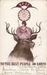 To the Best People on Earth Elks Club Postcard Postcard Postcard