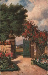 Garden Scene Postcard