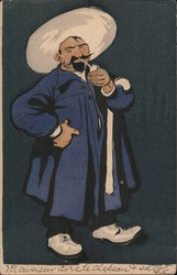 Man Smoking Pipe Men Postcard Postcard Postcard