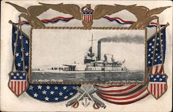 US Monitor Florida Battleships Postcard Postcard Postcard