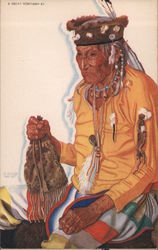 Great Northern Indian Medicine Man Lazy Boy Blackfeet Indian Medicine Postcard