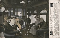 The Original Limited - People sitting on a train as it is being vacuumed. Postcard