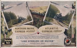 Northern Pacific Railway: Northern Pacific Express & Atlantic Express Postcard