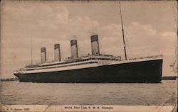 White Star Line R.M.S. Olympio Boats, Ships F. G. O. Stuart Postcard Postcard Postcard