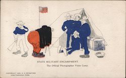 The Official Photographer Visits Camp - State Military Encampment Comic Postcard Postcard Postcard