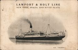 Lamport & Holt Line New York, Brazil and River Plate Boats, Ships Postcard Postcard Postcard