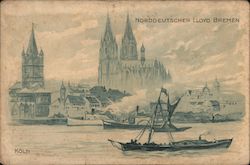 Norddeutscher Lloyd Bremen View of Koln Postcard