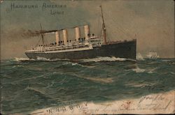 Hamburg - Amerika Linie - Ship on water Postcard